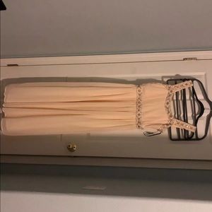 Salmon evening gown